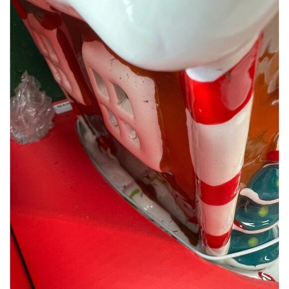 Lighted Christmas Gingerbread House Decor With Colorful Lights & Peppermint Acce - Picture 6 of 10